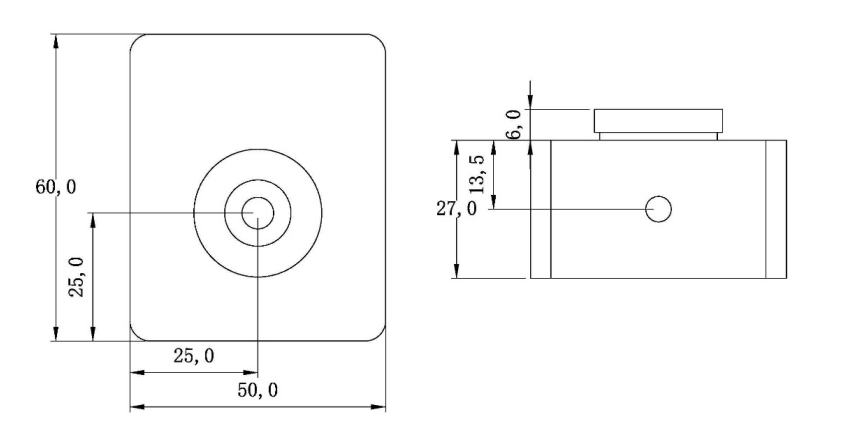 DET10系列自由空間偏壓光電探測器外形尺寸圖